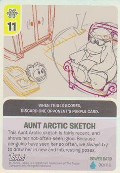 2010 Topps Club Penguin Card-Jitsu Water #90 Aunt Arctic Sketch Front