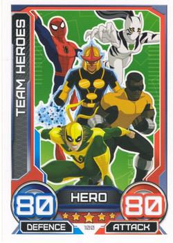 2014 Topps Marvel Hero Attax Series 3 #100 Team Heroes Front