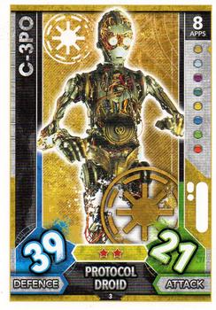 2017 Topps Star Wars Force Attax Universe #3 C-3PO Front