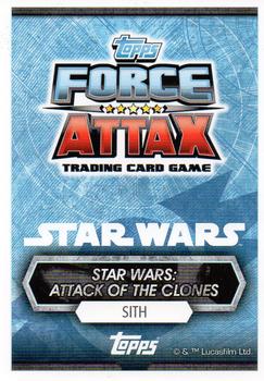 2017 Topps Star Wars Force Attax Universe #38 Count Dooku Back