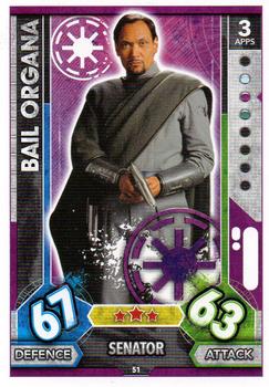 2017 Topps Star Wars Force Attax Universe #51 Bail Organa Front
