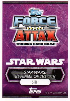 2017 Topps Star Wars Force Attax Universe #63 Darth Sidious Back