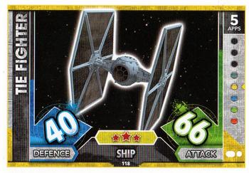 2017 Topps Star Wars Force Attax Universe #118 TIE Fighter Front