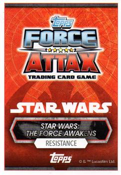 2017 Topps Star Wars Force Attax Universe #174 General Leia Organa Back