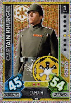 2017 Topps Star Wars Force Attax Universe #242 Captain Khurgee Front
