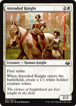 2017 Magic the Gathering Modern Masters 2017 #1 Attended Knight Front