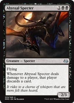 2017 Magic the Gathering Modern Masters 2017 #59 Abyssal Specter Front