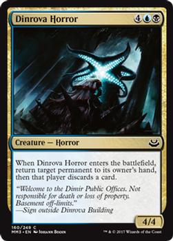 2017 Magic the Gathering Modern Masters 2017 #160 Dinrova Horror Front