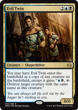 2017 Magic the Gathering Modern Masters 2017 #162 Evil Twin Front
