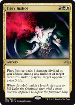 2017 Magic the Gathering Modern Masters 2017 #164 Fiery Justice Front