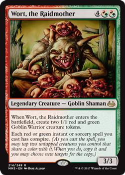 2017 Magic the Gathering Modern Masters 2017 #214 Wort, the Raidmother Front