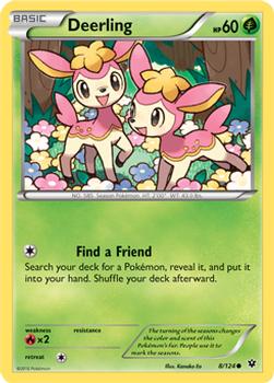 2016 Pokemon XY Fates Collide #8/124 Deerling Front