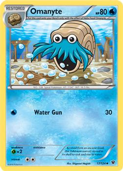 2016 Pokemon XY Fates Collide #17/124 Omanyte Front