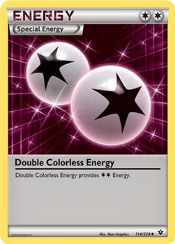 2016 Pokemon XY Fates Collide #114/124 Double Colorless Energy Front