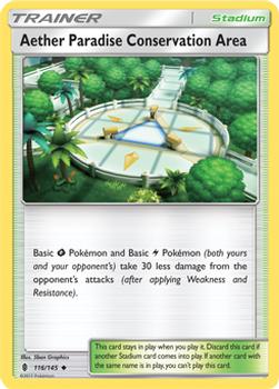2017 Pokemon Sun & Moon Guardians Rising #116/145 Aether Paradise Conservation Area Front