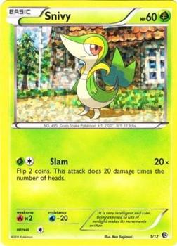 2011 Pokemon McDonald's Collection #1 Snivy Front