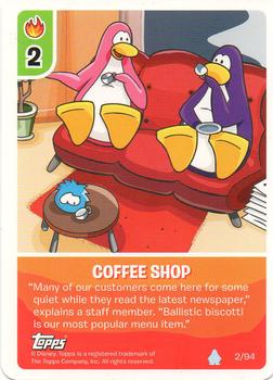 2008 Topps Club Penguin Card-Jitsu #2 Coffee Shop Front
