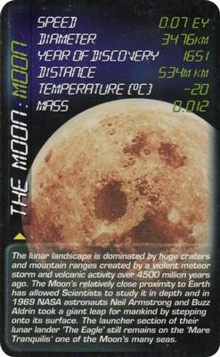 2004 Top Trumps Space Phenomena #NNO The Moon Front