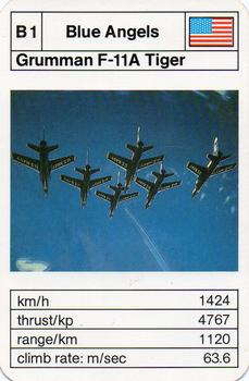 1970-79 Ace Trumps Red Arrows and Other Aerobatic Teams #B1 Grumman F-11A Tiger Front
