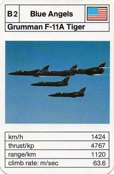 1970-79 Ace Trumps Red Arrows and Other Aerobatic Teams #B2 Grumman F-11A Tiger Front
