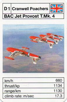 1970-79 Ace Trumps Red Arrows and Other Aerobatic Teams #D1 BAC Jet Provost T.Mk.4 Front