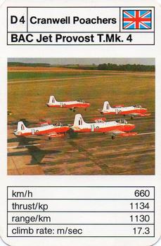 1970-79 Ace Trumps Red Arrows and Other Aerobatic Teams #D4 BAC Jet Provost T.Mk.7 Front