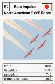 1970-79 Ace Trumps Red Arrows and Other Aerobatic Teams #E2 North American F-86F Sabre Front