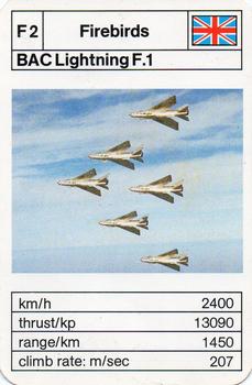 1970-79 Ace Trumps Red Arrows and Other Aerobatic Teams #F2 BAC Lightning F.1 Front