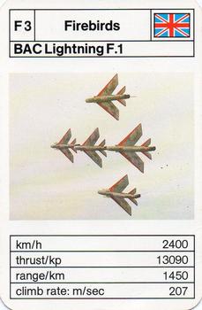 1970-79 Ace Trumps Red Arrows and Other Aerobatic Teams #F3 BAC Lightning F.1 Front