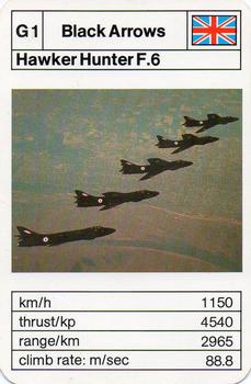 1970-79 Ace Trumps Red Arrows and Other Aerobatic Teams #G1 Hawker Hunter F.6 Front