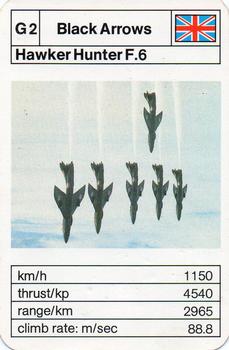 1970-79 Ace Trumps Red Arrows and Other Aerobatic Teams #G2 Hawker Hunter F.6 Front