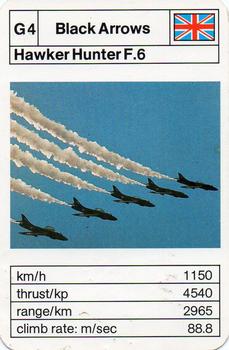 1970-79 Ace Trumps Red Arrows and Other Aerobatic Teams #G4 Hawker Hunter F.6 Front