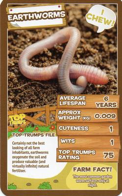 2016 Top Trumps Farm Animals #NNO Earthworms Front