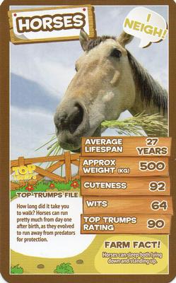 2016 Top Trumps Farm Animals #NNO Horses Front