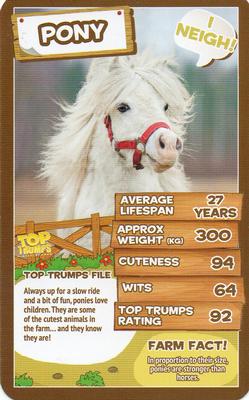 2016 Top Trumps Farm Animals #NNO Pony Front