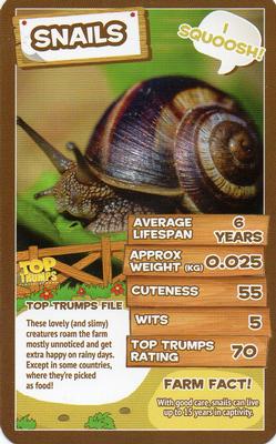 2016 Top Trumps Farm Animals #NNO Snails Front