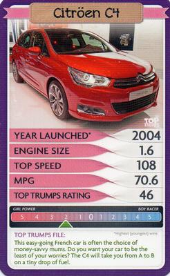 2014 Top Trumps Cars Girl Power V Boy Racer #NNO Citroen C4 Front