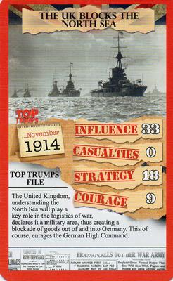 2015 Top Trumps WW1 Top 30 Moments #NNO The UK blocks the North Sea Front