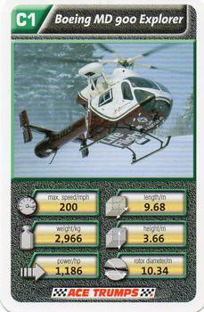 2010 Ace Trumps Helicopters #C1 Boeing MD 900 Explorer Front