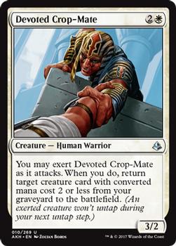 2017 Magic the Gathering Amonkhet #10 Devoted Crop-Mate Front