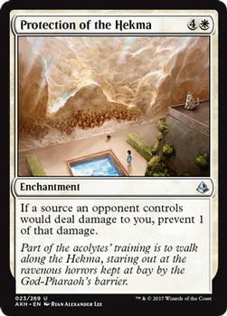 2017 Magic the Gathering Amonkhet #23 Protection of the Hekma Front
