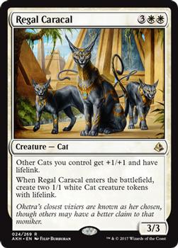 2017 Magic the Gathering Amonkhet #24 Regal Caracal Front