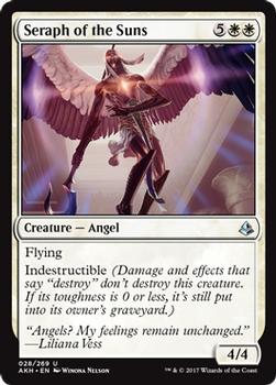 2017 Magic the Gathering Amonkhet #28 Seraph of the Suns Front