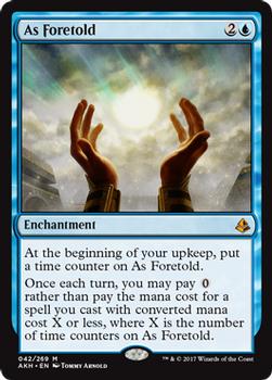2017 Magic the Gathering Amonkhet #42 As Foretold Front
