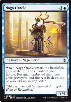 2017 Magic the Gathering Amonkhet #62 Naga Oracle Front