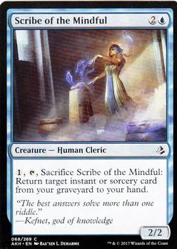 2017 Magic the Gathering Amonkhet #68 Scribe of the Mindful Front