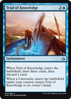 2017 Magic the Gathering Amonkhet #73 Trial of Knowledge Front