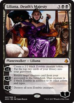 2017 Magic the Gathering Amonkhet #97 Liliana, Death's Majesty Front