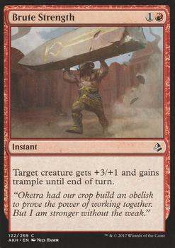 2017 Magic the Gathering Amonkhet #122 Brute Strength Front
