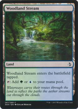 2017 Magic the Gathering Amonkhet #287 Woodland Stream Front